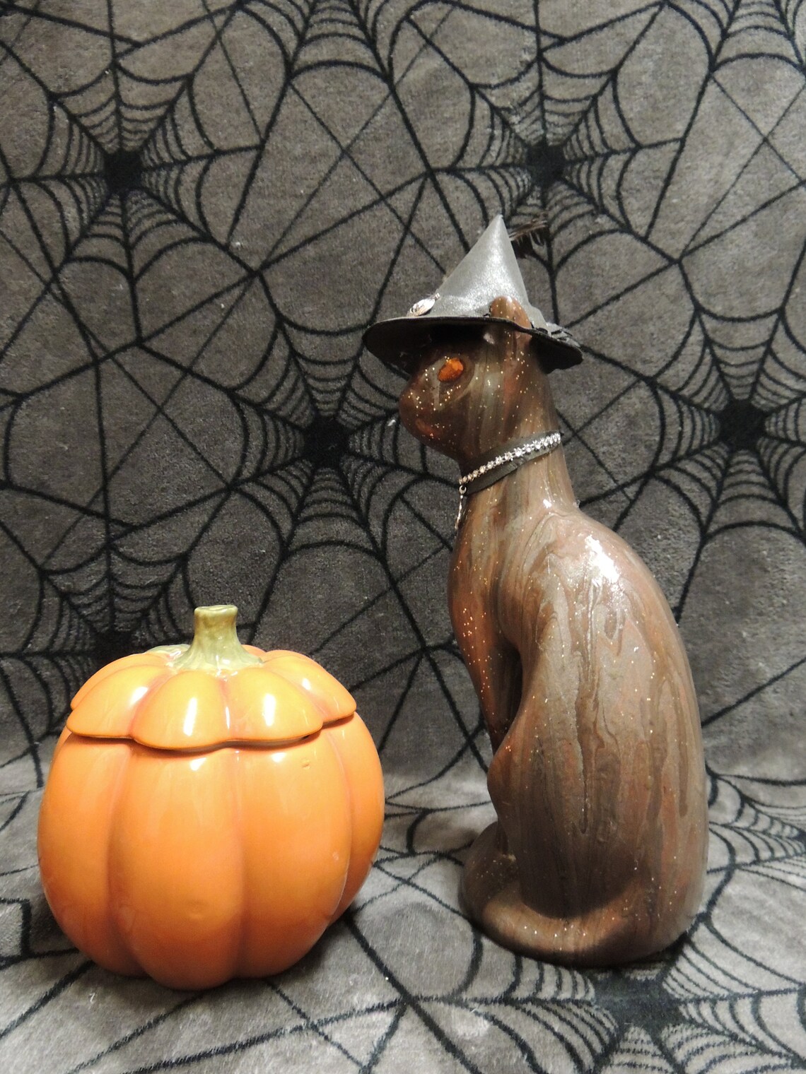 Witches Cat Ceramic Cat Custom Leather Witch Hat with Etsy