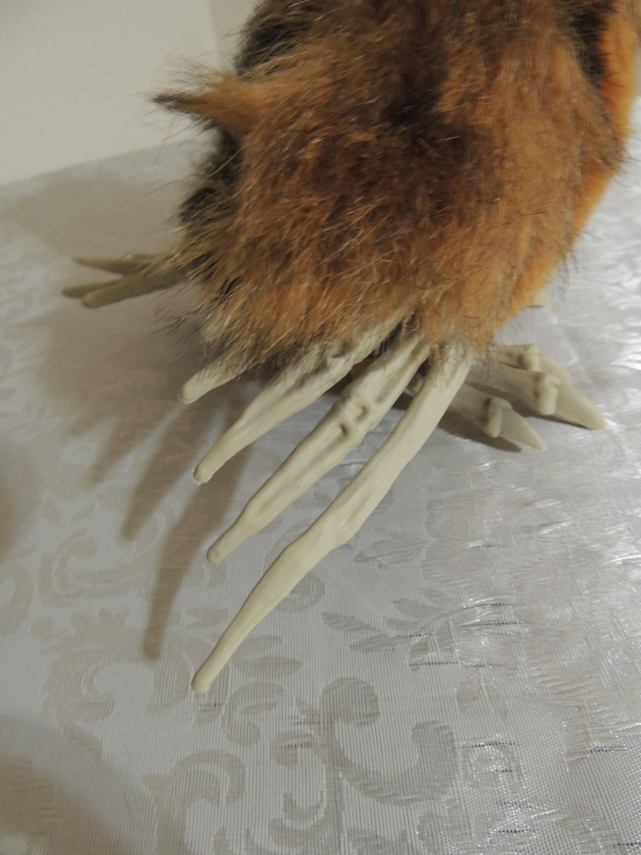 Plush Owl, Partially Decomposed, Macabre, Creepy Stuffed Animal