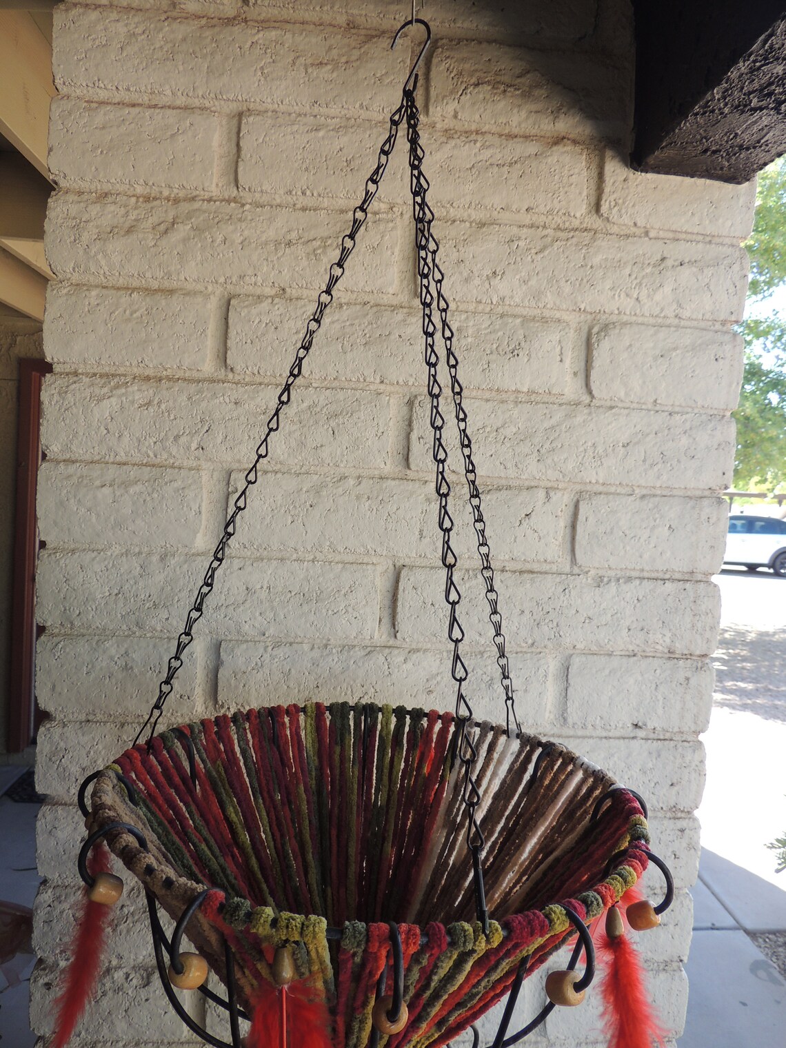 Hanging Wire Flower Plant Basket Indoor Outdoor Garden Etsy