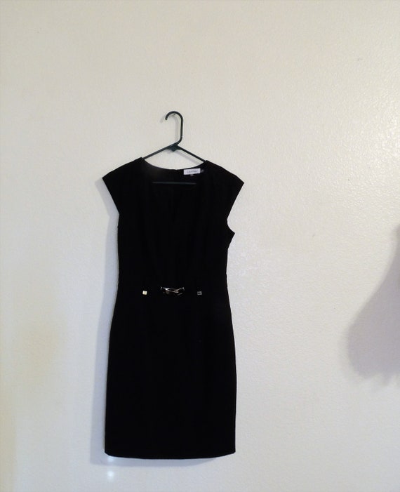 1990's Calvin Klein Size 4 Little Black Dress. - image 10