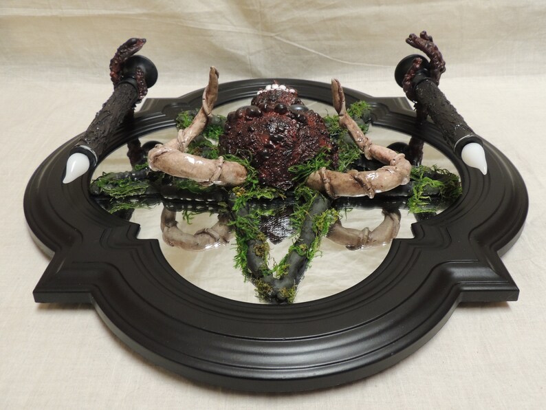 Skull Horns Pentagram Mount Faux Taxidermy Candelabra. Pentacle Wall Art Skull Wall Hanging Oddity Macabre Candle Holder Wall Mount