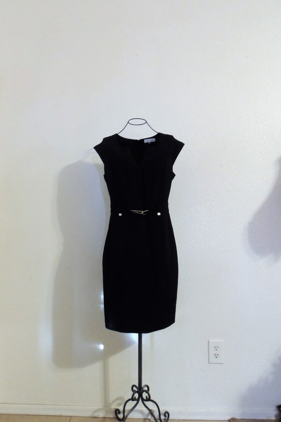1990's Calvin Klein Size 4 Little Black Dress. - image 6