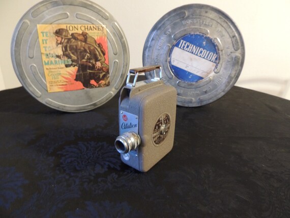Antique 1940s Dejur Citation Wind Up 8mm Film Camera Etsy Canada