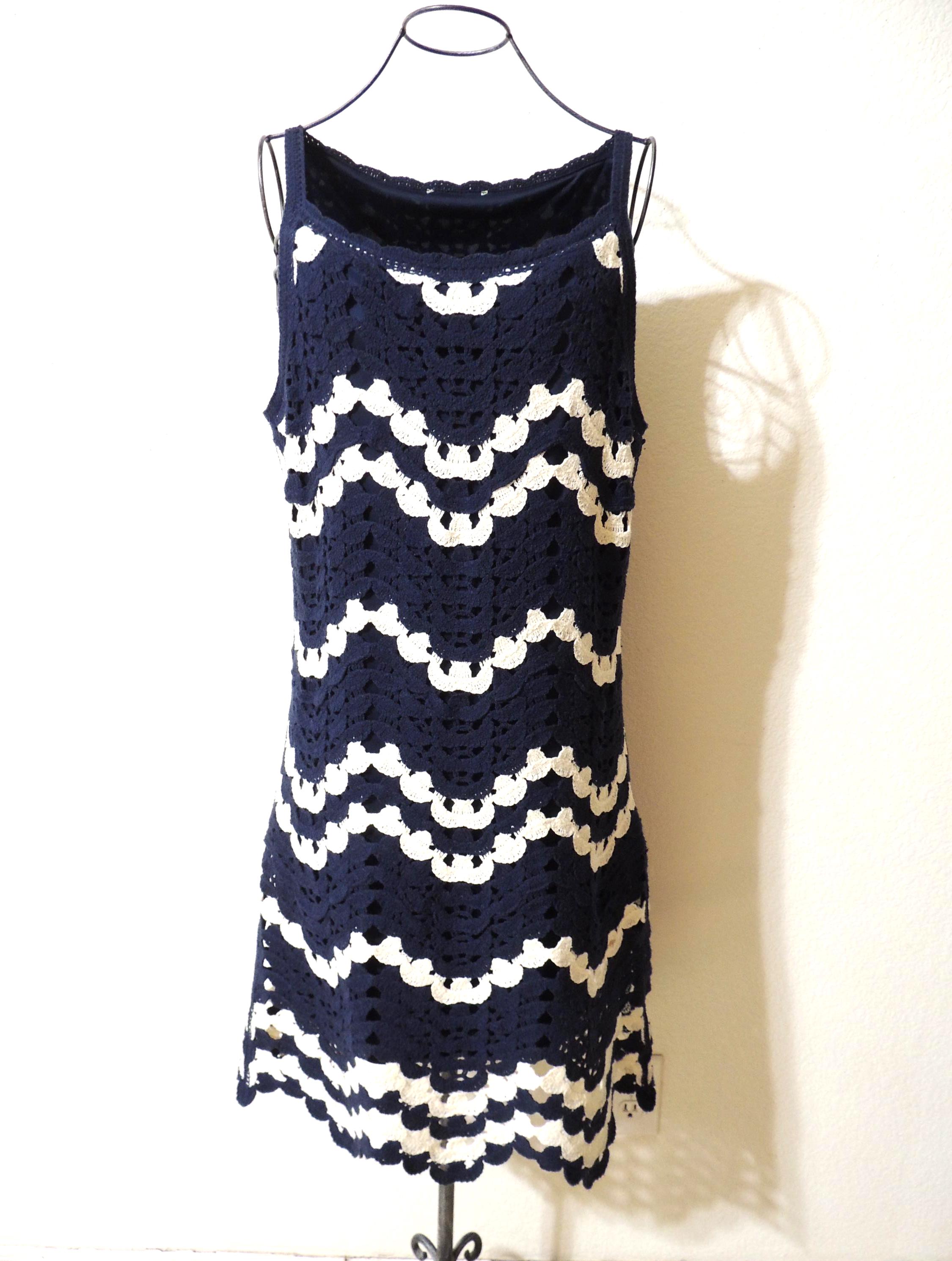house of harlow crochet dress 1960 Navy and Cream Midi dress Color:Blossom Pink collection_Countdown Womens Summer Tunic High-end 10.5 and wearing a