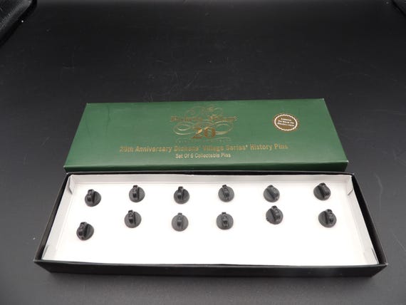 Department 56 Dickens Village 20th Anniversary History Pins set. View 4
