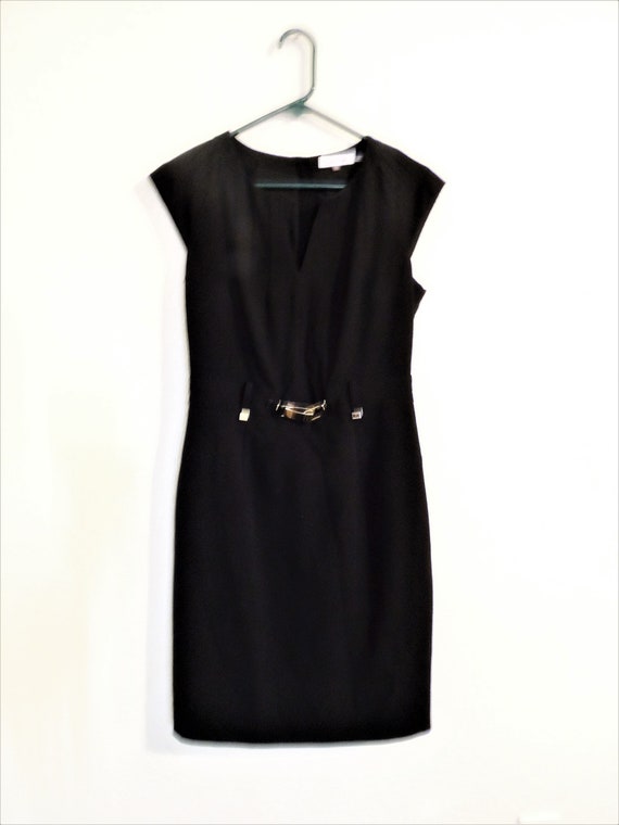 1990's Calvin Klein Size 4 Little Black Dress. - image 5