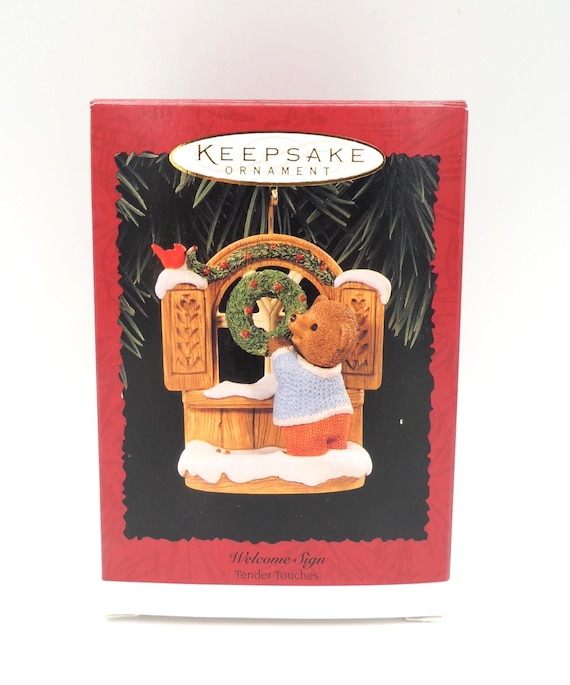 1996 Hallmark Keepsake Ornament "Welcome Sign,". Tender Touches Collection.