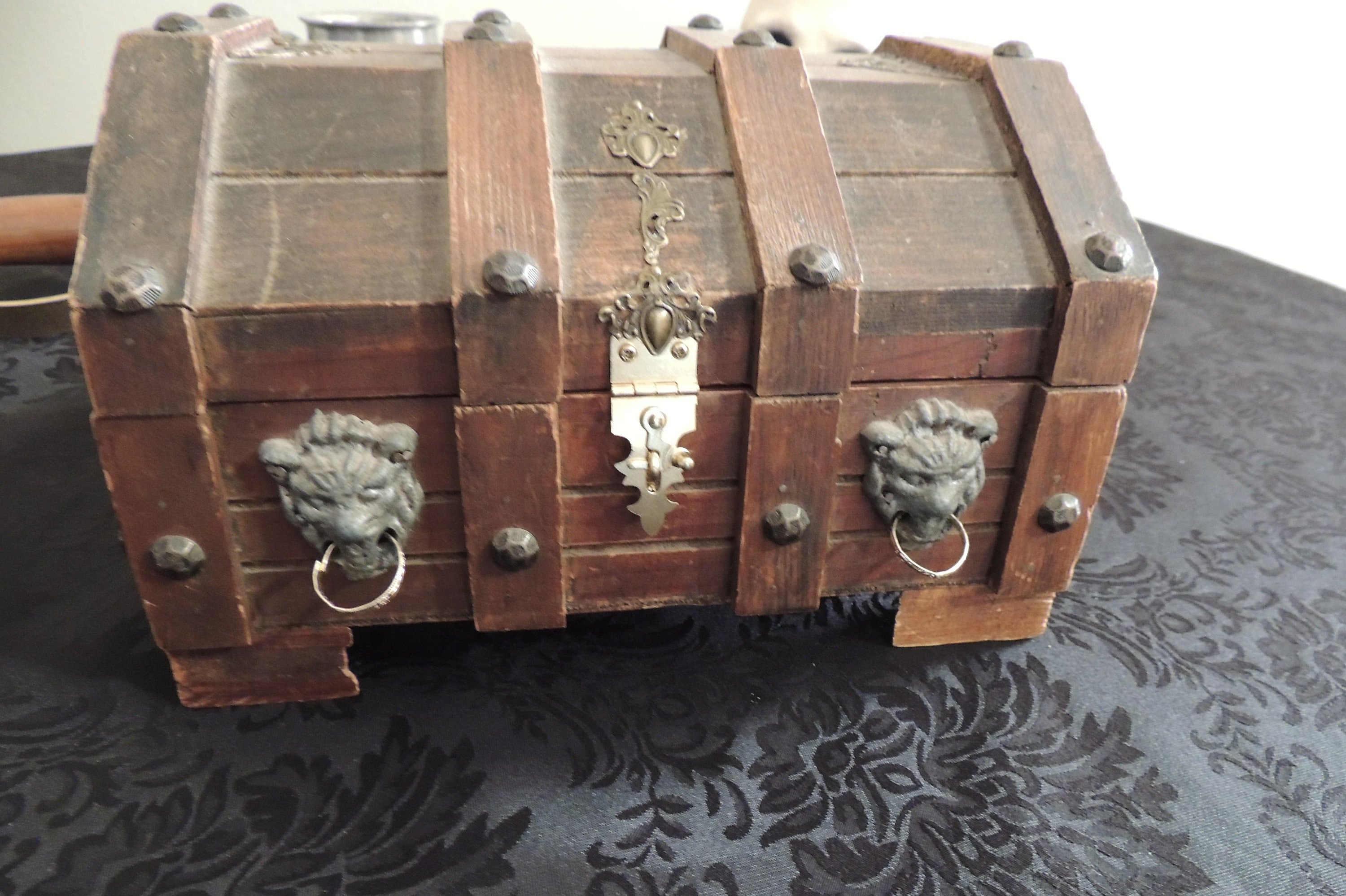Pssopp Wood Treasure Chest Keepsake Jewelry Box Treasure Box Wooden Box for  Jewelry Storage,Cards Co…See more Pssopp Wood Treasure Chest Keepsake