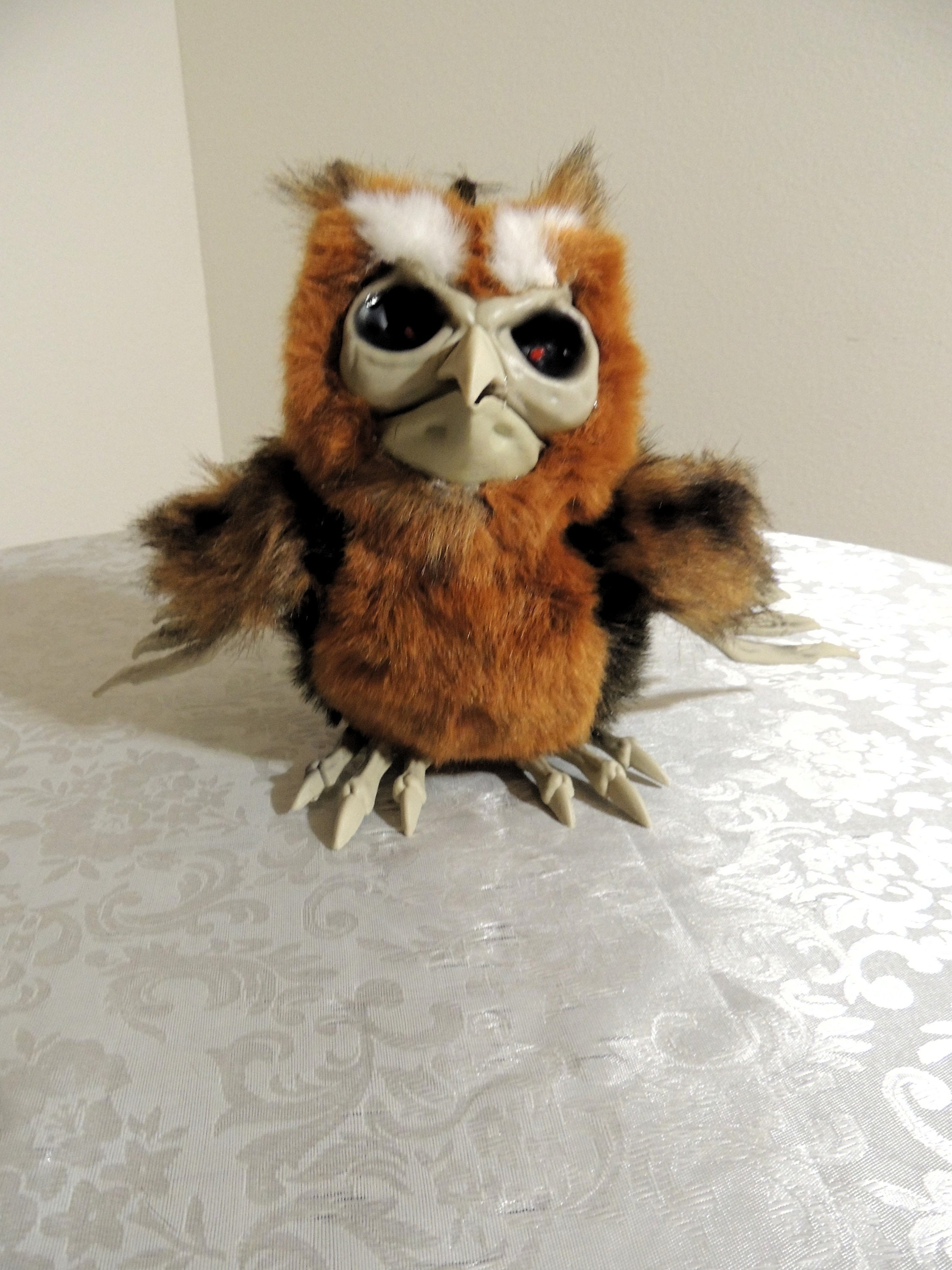 Plush Owl, Partially Decomposed, Macabre, Creepy Stuffed Animal