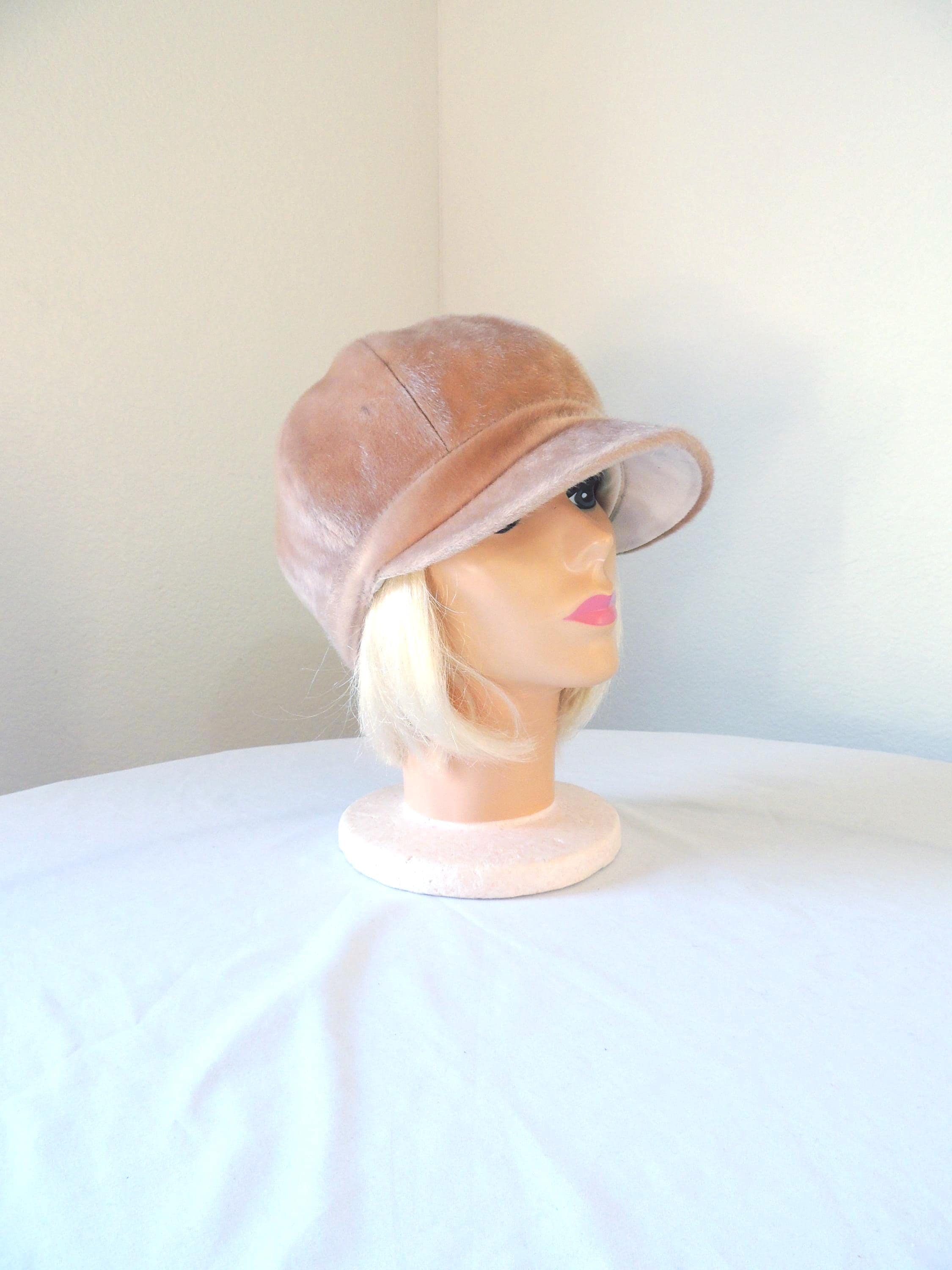 Vintage 1970 Style Bucket Hat Camel Color Velour Made in Austria Chesterfield Vintage Velvet Bucket Hat, Cloche Hat, Vintage Hat, 1950s  main image 2