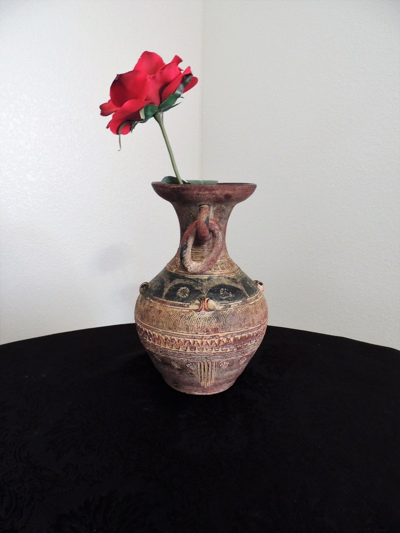 Rare, Latin American Clay Vase, Vessel, Pot, Mid 20th Century. image 6