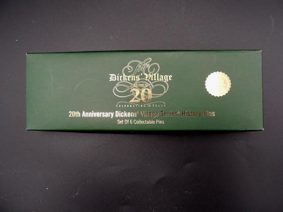 Department 56 Dickens Village 20th Anniversary History Pins set. View 5