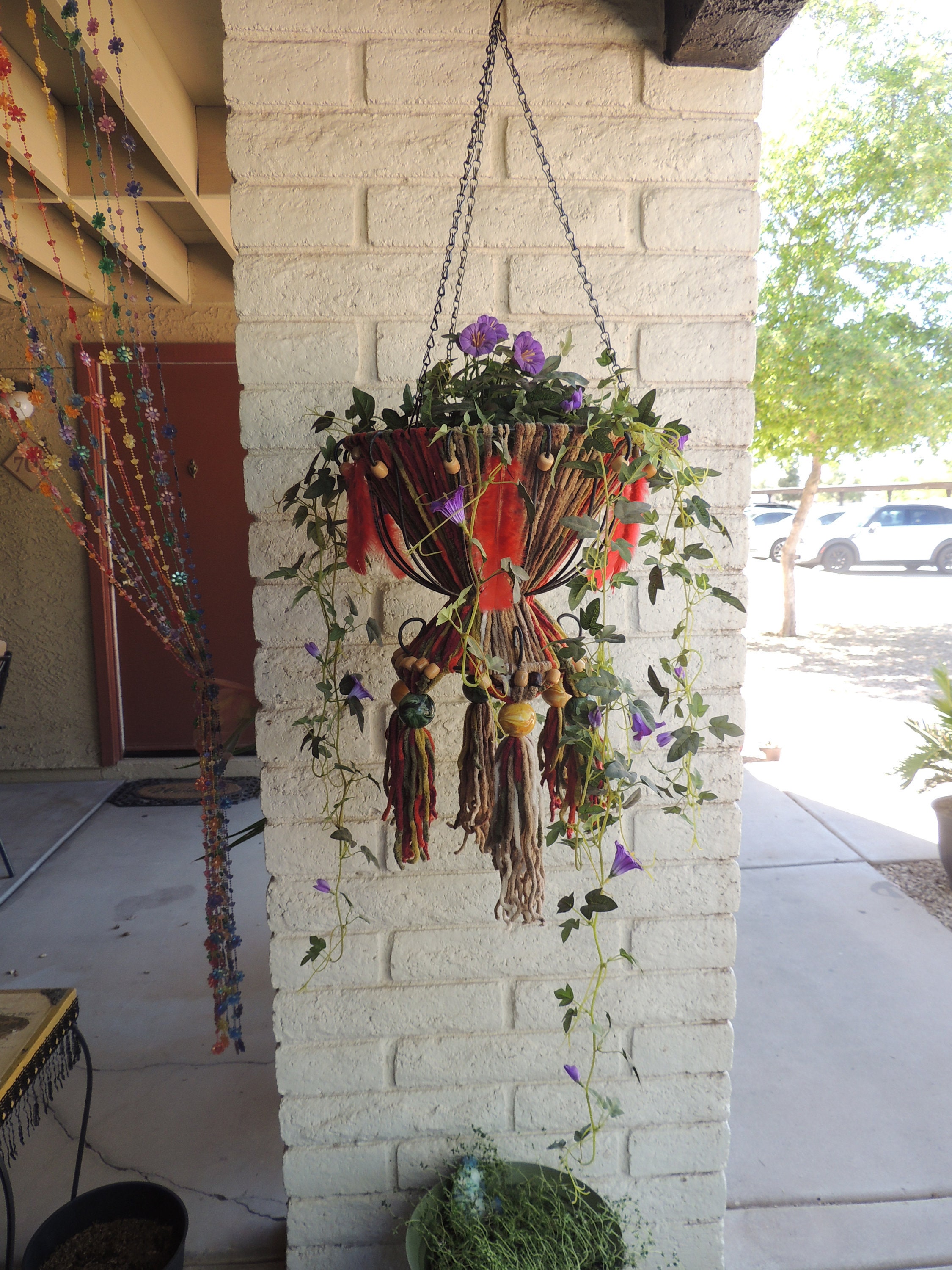 Hanging Wire Flower Plant Basket Indoor Outdoor Garden Etsy