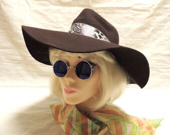 Floppy Hat, Animal Kingdom Panama Safari Animal Print and Bronze Pin on Hat Band.