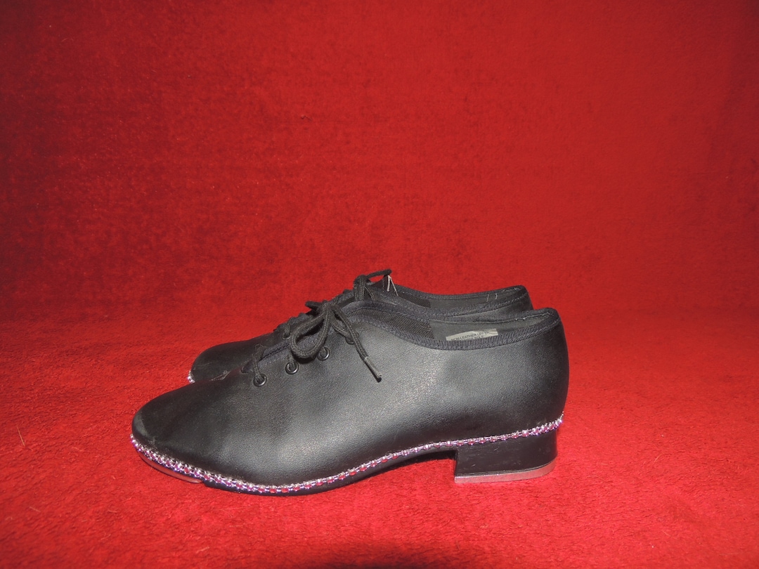 Custom Tap Shoes for Women size 5M with Rhinestone Trim
