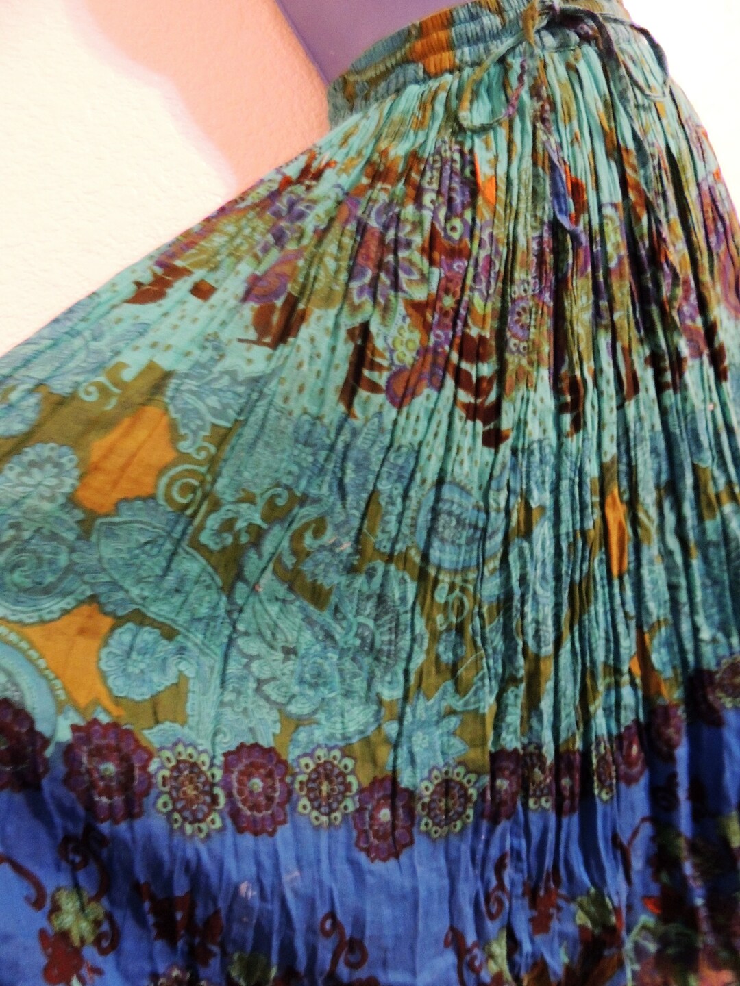 Vintage Take Two Maxi Skirt Broomstick Gypsy/yoga Floral Etsy