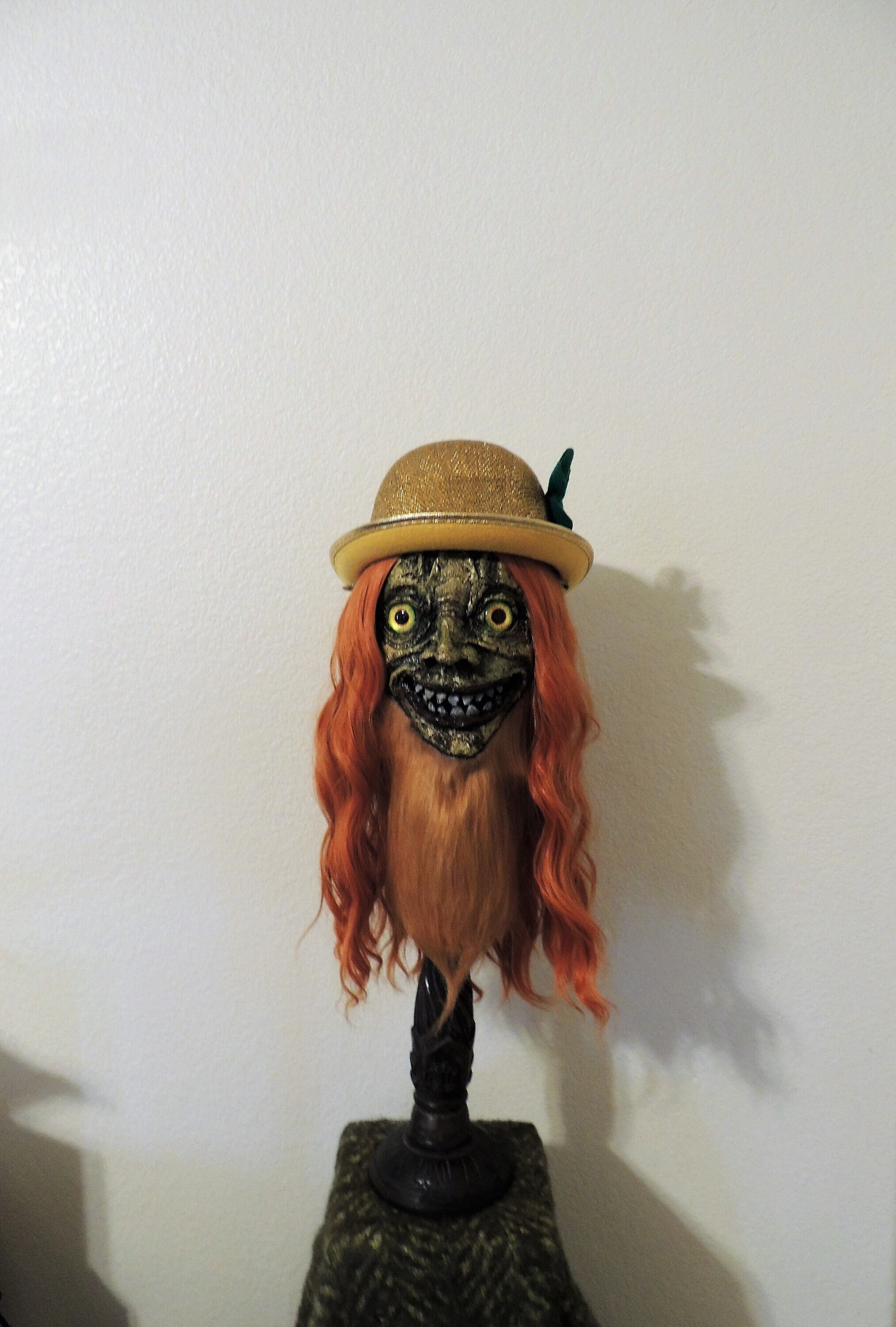 REDUCED! Life Size Zombie Leprechaun Bust, Head, Evil Leprechaun, Creepy Irish Leprechaun Sculpture, Faux Taxidermy.