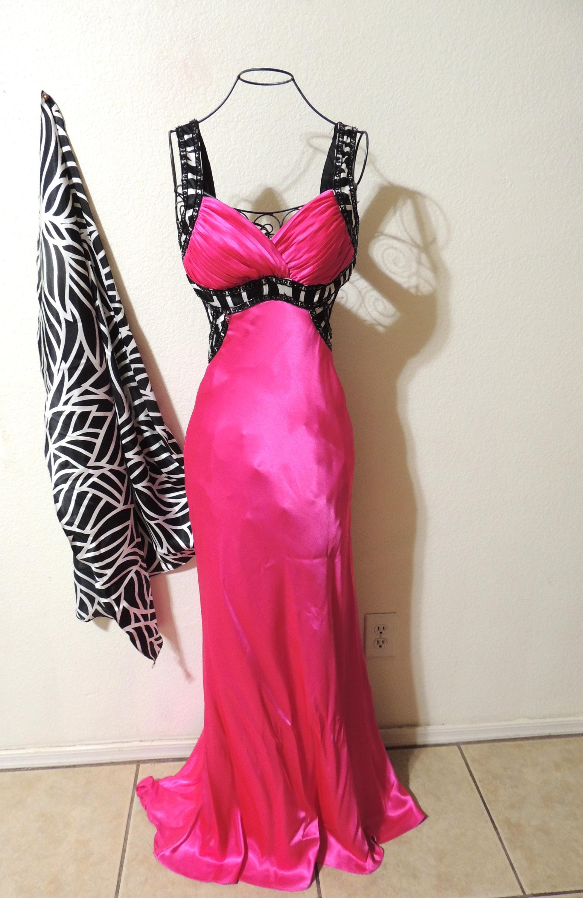 morgan and co dresses 90s Vintage 1990s “Morgan and Co.” Pink Prom Dress – Amorin Vintage main image 0