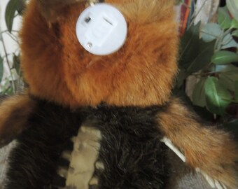 Plush Owl, Partially Decomposed, Macabre, Creepy Stuffed Animal