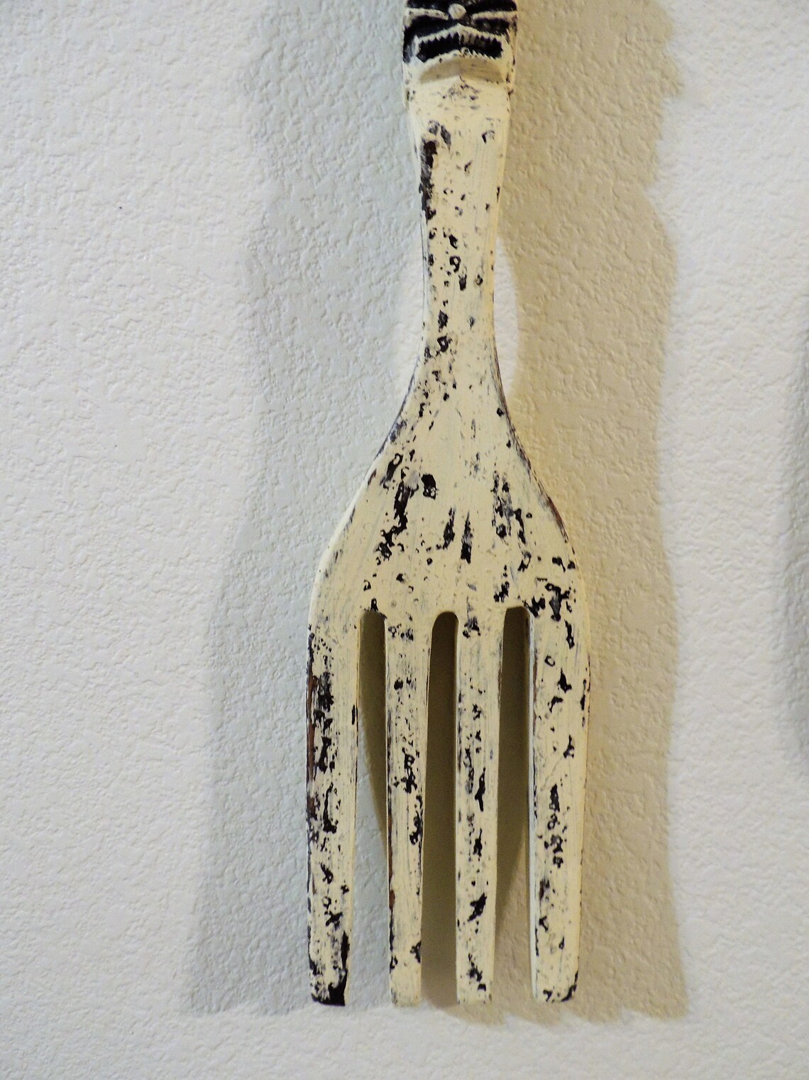 Giant Hawaiian Carved Wood Tiki Fork and Spoon Set Wall Décor Etsy