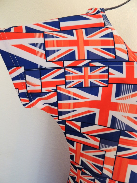 British Union Jack Flag Dress, by "CowCow" Size X… - image 3