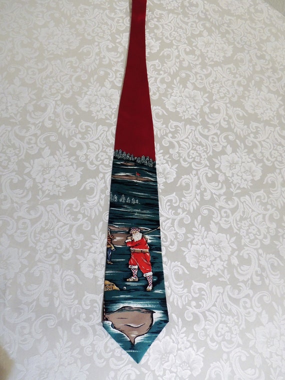 Wembley Santa Golf Christmas Necktie