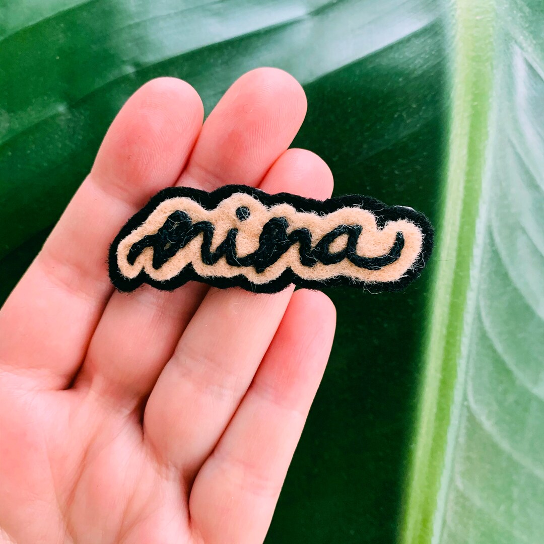 Custom Name Embroidered Felt Patch Etsy