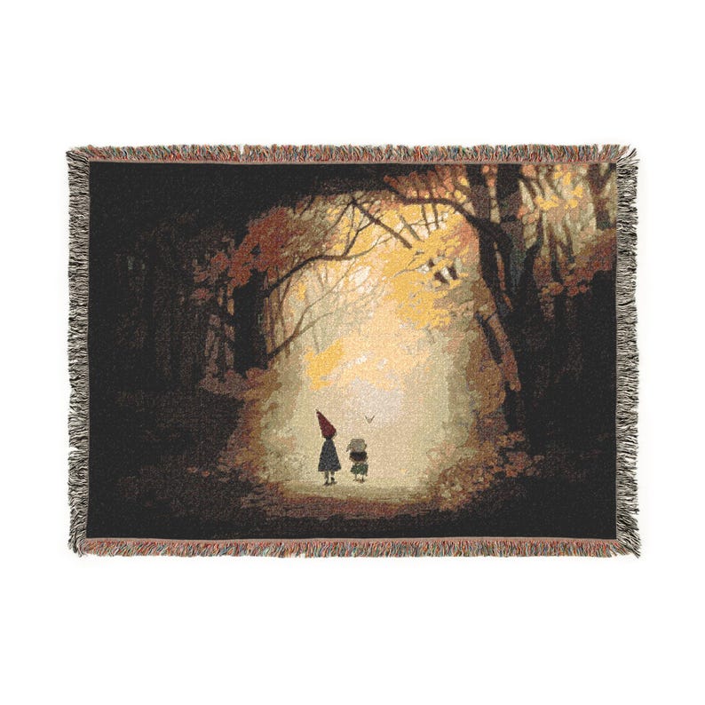 Over the Garden Wall Woven Blanket, Cartoon Network, Fall Home Decor image 2