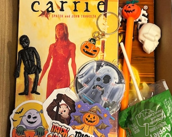 Spooky Horror Movie Box: VHS, Stickers, Keychain
