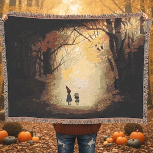 Over the Garden Wall Woven Blanket, Cartoon Network, Fall Home Decor image 1