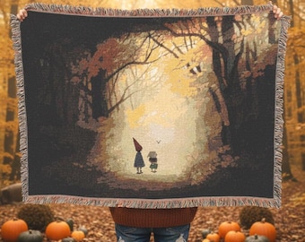 Over the Garden Wall Woven Blanket, Cartoon Network, Fall Home Decor