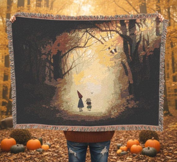 Over the Garden Wall Woven Blanket, Cartoon Network, Fall Home Decor