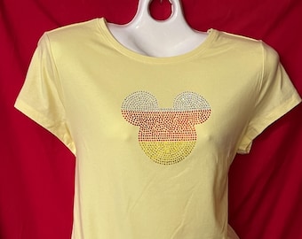 Camiseta de Halloween de Disney con lentejuelas, camiseta de Halloween de Mickey, camiseta de Mickey con caramelos de maíz. OFERTA - Camiseta JUNIOR Sin Límites