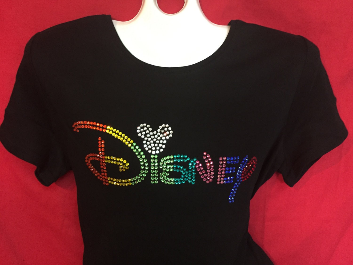 Disney Rhinestone Shirt, Mickey Mouse, Disney World, Disney Word