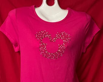 Camiseta Disney con diamantes de imitación, camiseta de San Valentín, Mickey disperso OFERTA - Camiseta JUNIOR Sin límites