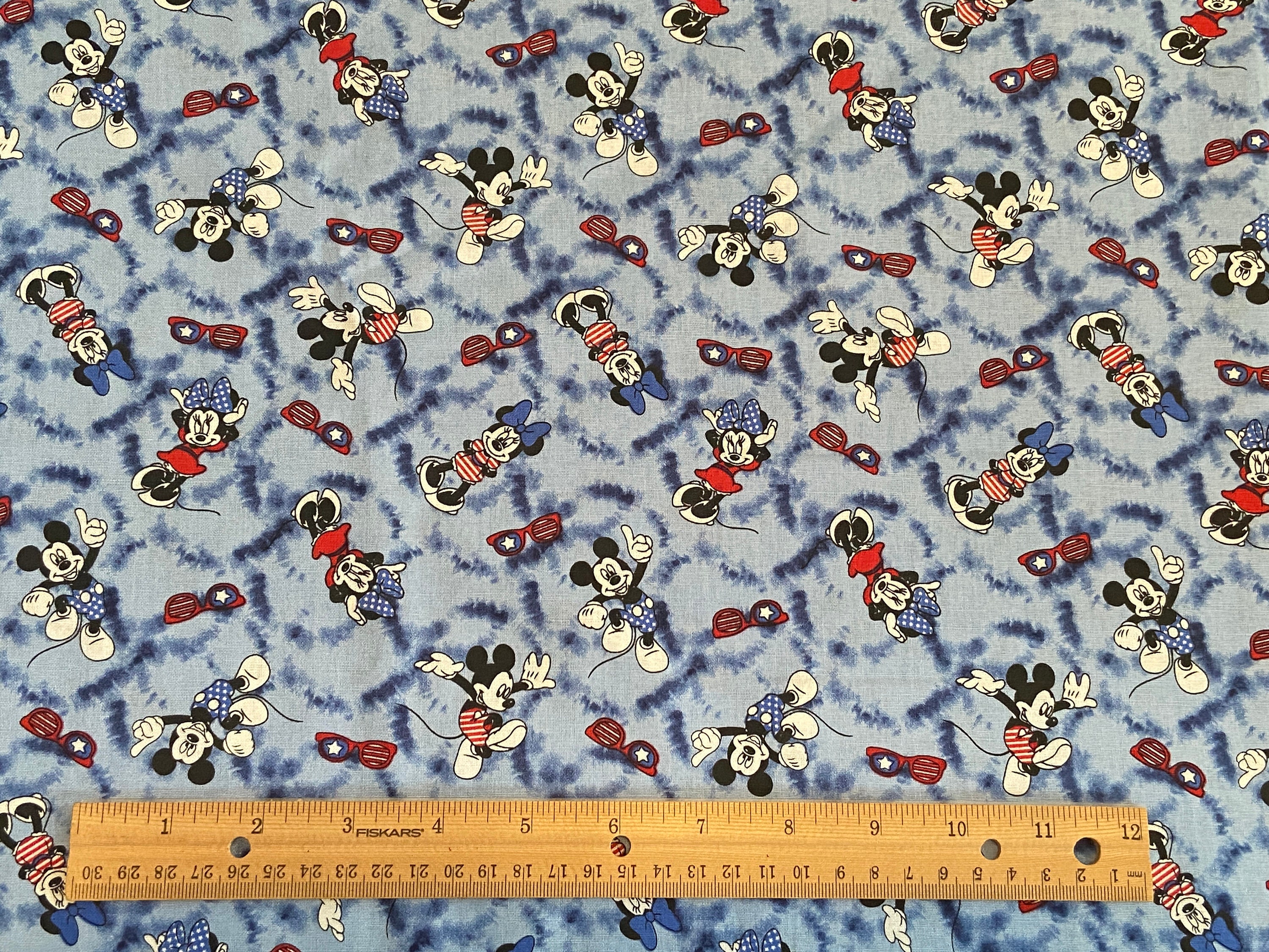 St Louis Cardinals and Disney Mickey Mouse MLB Red Navy Sheeting Fabric  Cotton 4 Oz 44-45