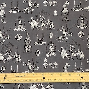 Disney Haunted Mansion, HITCHHIKING GHOSTS, Madame Leota, 100% cotton *PLEASE Read Descrip*, Fat Quarter 18x22, Yard 36x44, Remnants 36x10