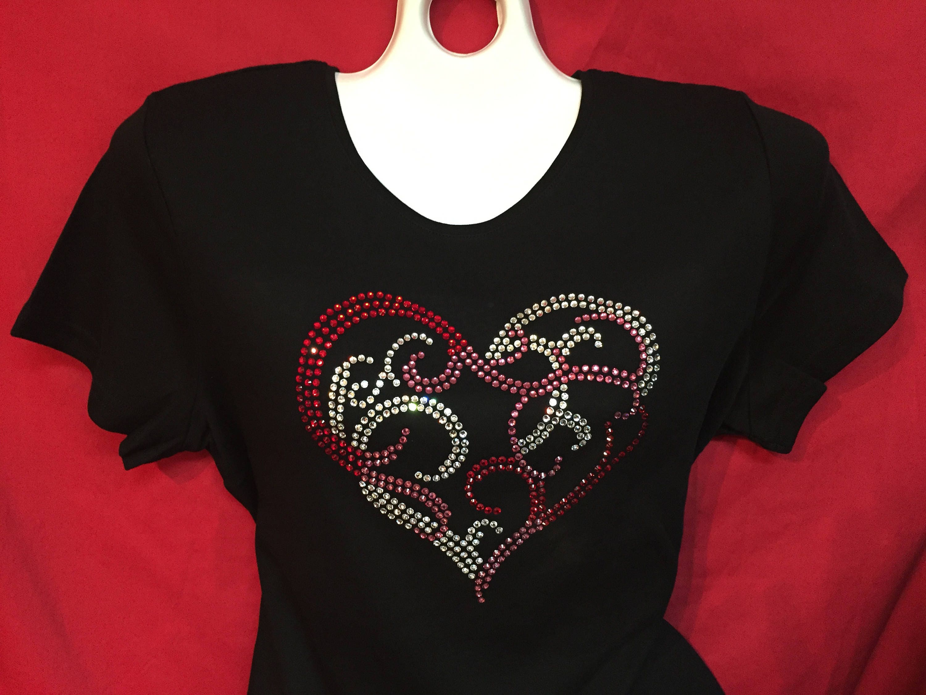 plus size rhinestone shirts
