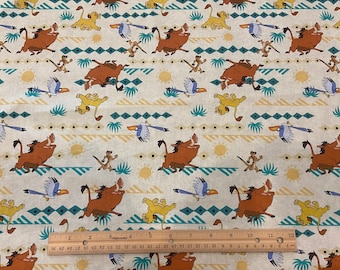 Lion King Fabric, Fat Quarter Fabric, 100% cotton, Quilting Cotton, Fat Quarters