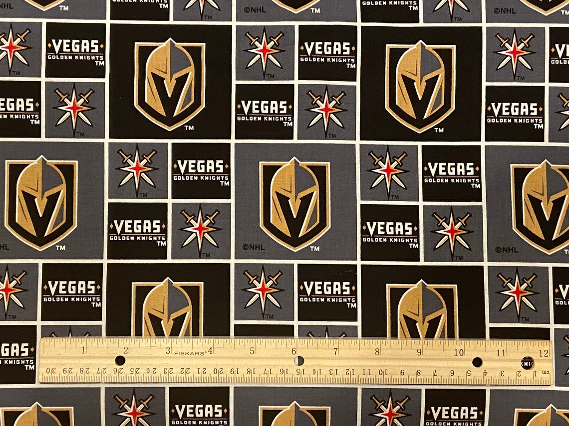 Vegas Knights Fabric Las Vegas Golden Knights Fabric sold Etsy