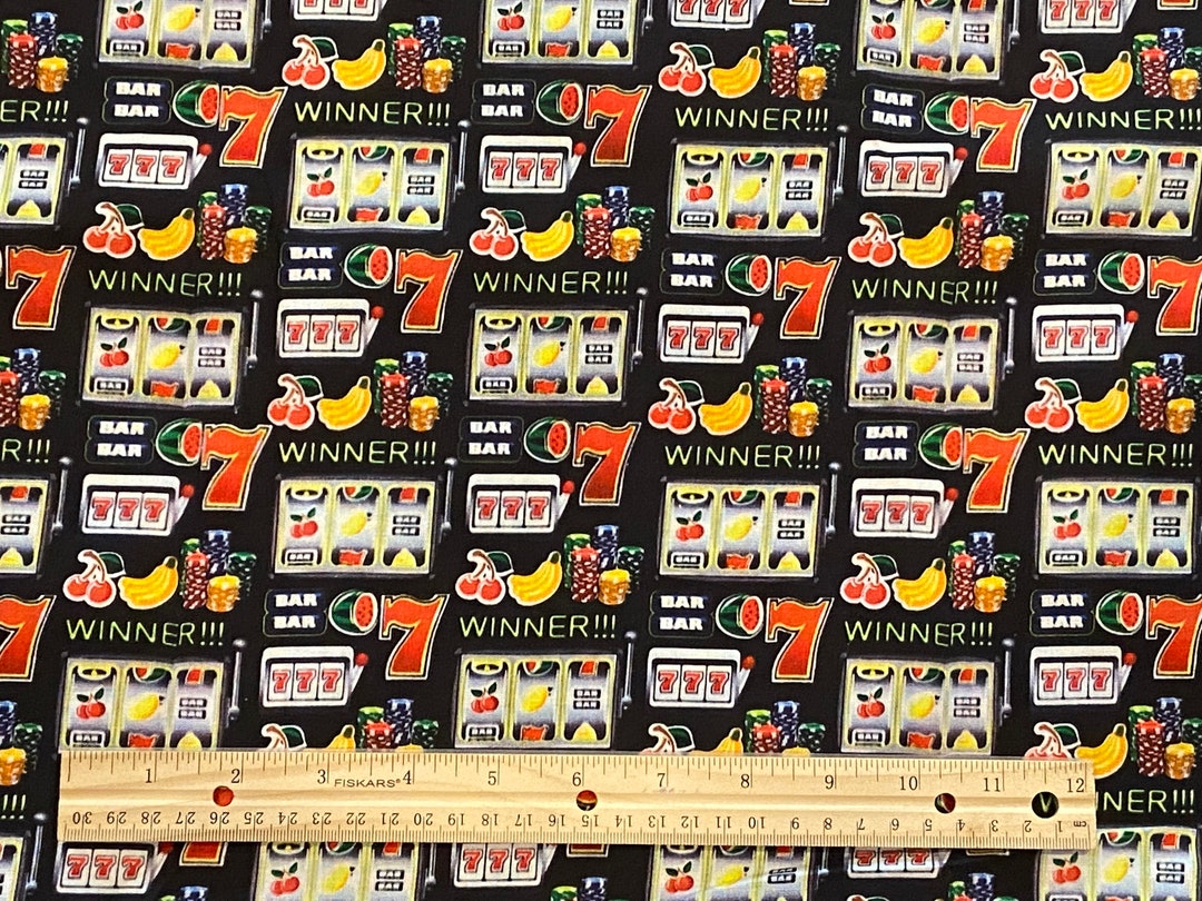 Casino Fabric, Las Vegas Fabric, Fat Quarter Fabric, 100 Cotton