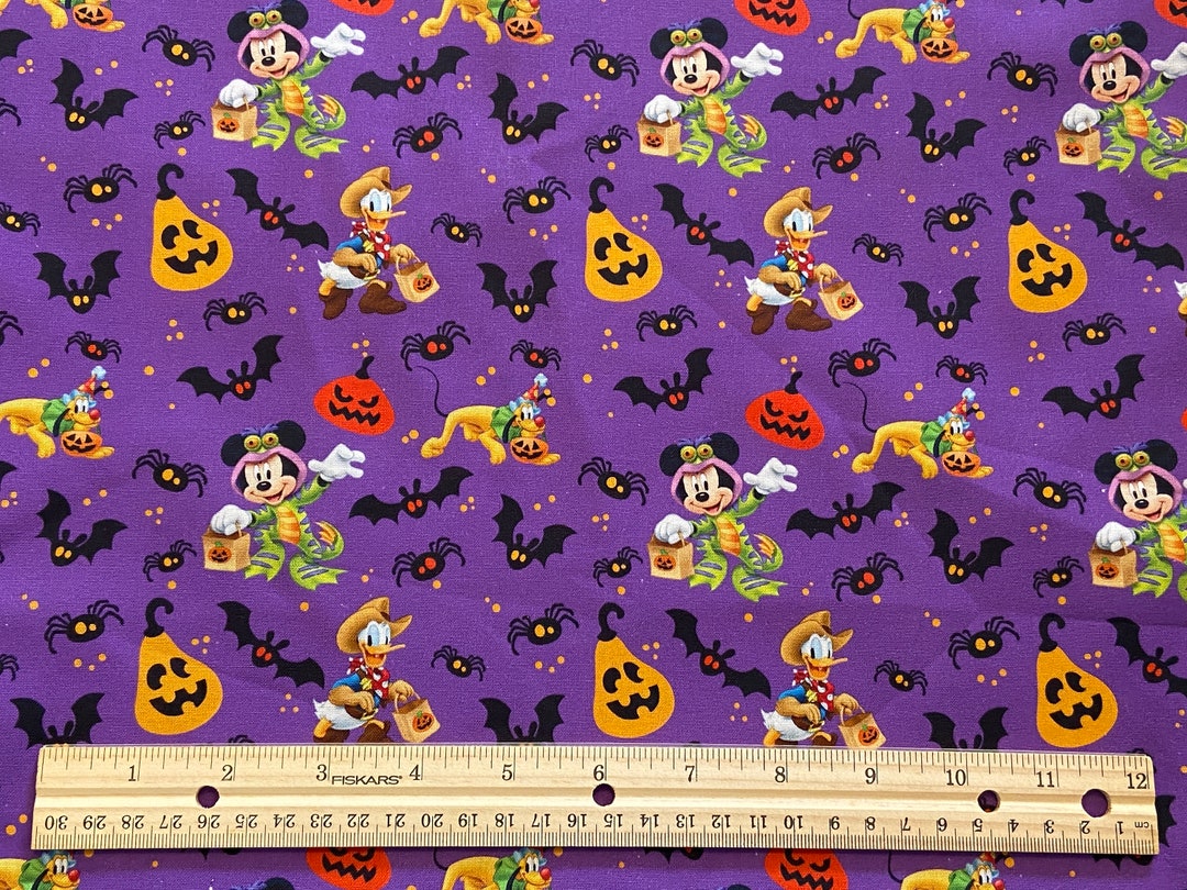 Mickey Halloween Fabric, Disney Halloween, Donald Duck Halloween, Pluto