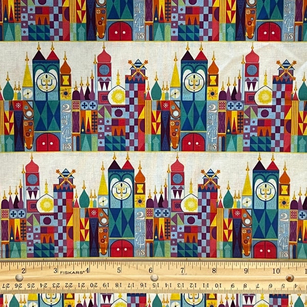 Disney Fabric, Its a Small World Fabric,100% cotton, Quilting Cotton, Fat Quarter 18" x 22", Remnant 36" x 10"