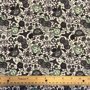 Haunted Mansion Fabric, Madame Leota, Fat Quarter Fabric, 100%cotton, Yard 36 x 44, Fat Quarter 18 x 22 image 1