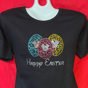 Disney EasterShirt,  Mickey Easter Shirt, Bling Shirt,  Mickey Mouse Easter, SHORT  or LONG Sleeve Misses S, M, L, XL, Plus size 1x, 2X, 3X