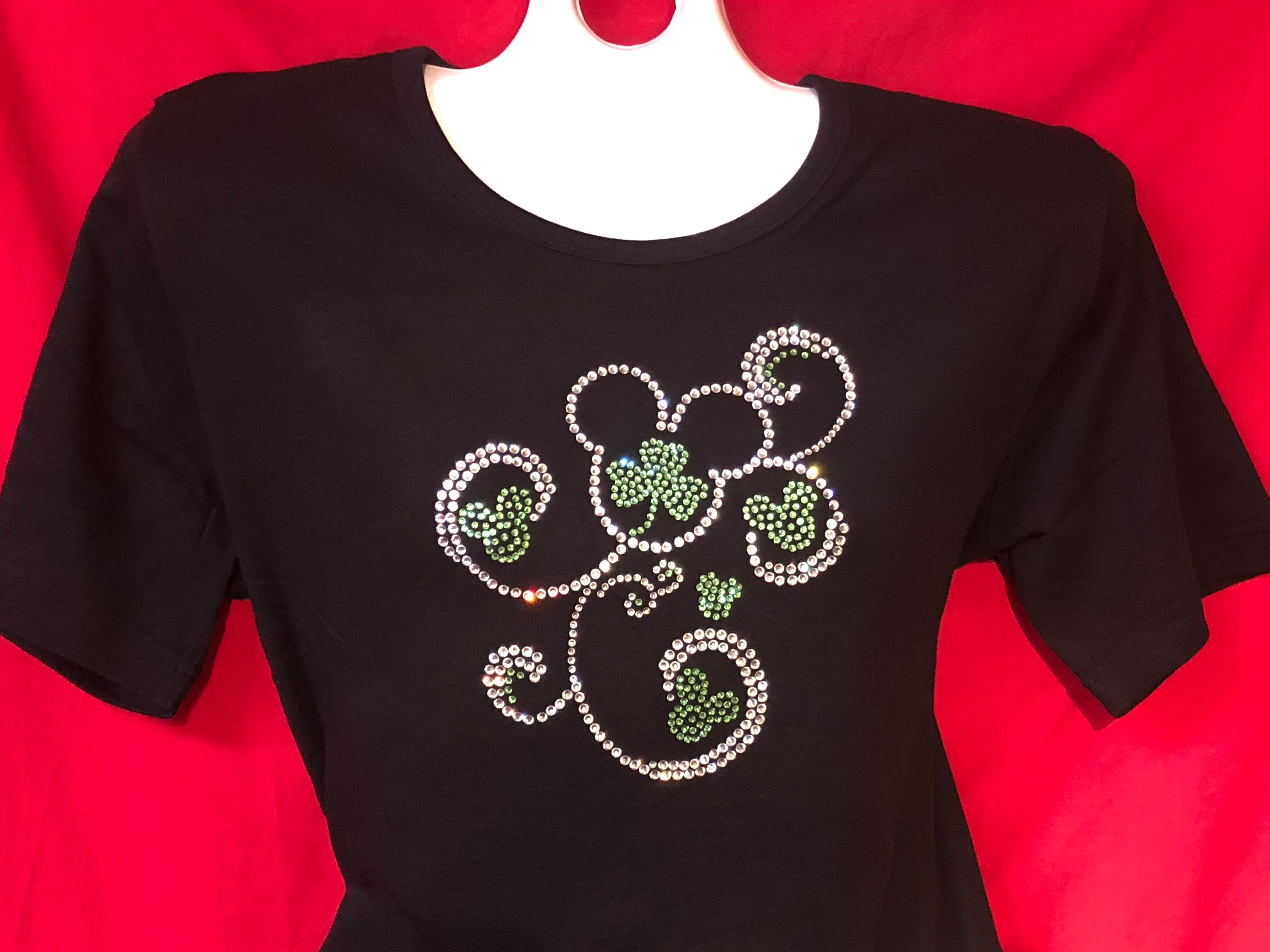 Mickey Mouse Disney World Rhinestone Crystal Womens Shirt