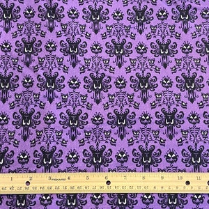 Haunted Mansion Fabric, Haunted Mansion Wallpaper, Sold in Fat Quarter 18 x 22 and Remnant 36 x 10, Yard 36 x 44,100% cotton image 1