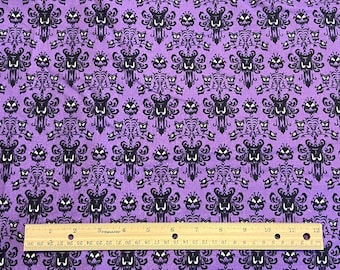 Haunted Mansion Fabric, Haunted Mansion Wallpaper, Sold in Fat Quarter 18" x 22" and Remnant 36" x 10", Yard 36" x 44",100% cotton