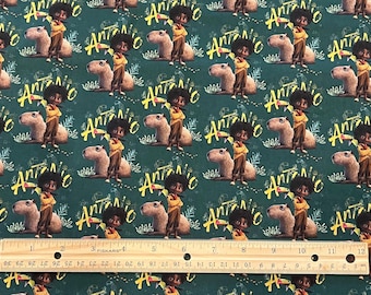 Tela Encanto, Tela Disney, Tela Antonio, Tela Luisa, Tela Bruno, Tela de algodón, Fat Quarters de 18" x 22", Restos de tela de 36" x 10"