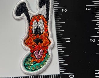Parche de Disney deslumbrante / Parche de cristal / Parche de nailon para bolso / Aplique de Disney / Parches para chaquetas de mezclilla / UN PARCHE / Pegar / Pluto / Goofy